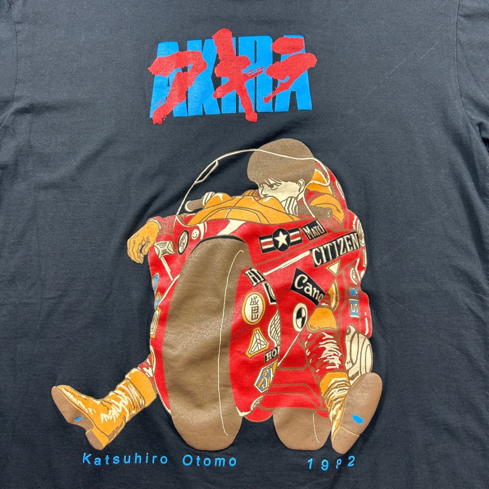 Akira Anime Katsuhiro Otomo 1982 Kaneda Motorcycle Graphic T-Shirt Mens XL Black